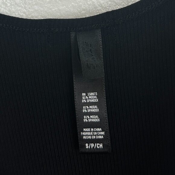 SKIMS Ribbed Long Slipdress in Onyx Black Size Small - Picture 7 of 16